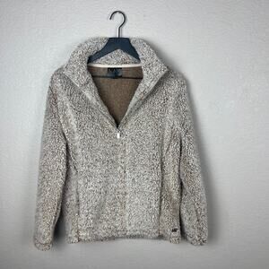 Marc New York Performance Tan Sherpa Pull Over Jacket Size Medium